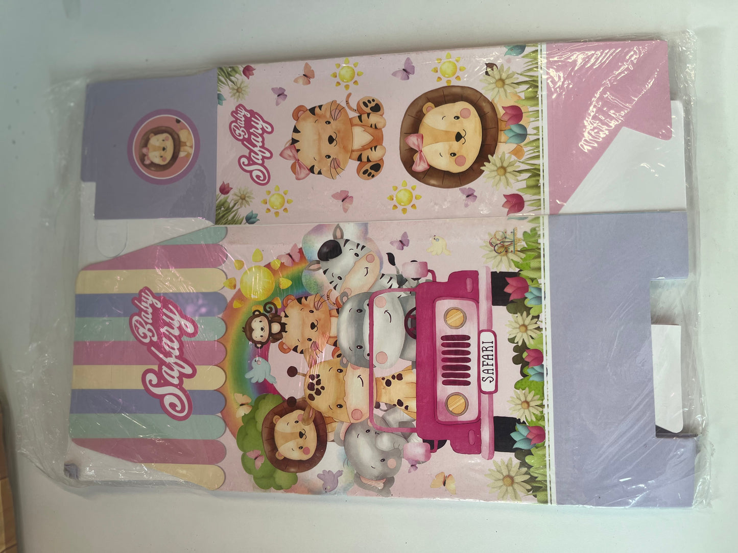 Caja Sorpresa Baby Safary Rosa