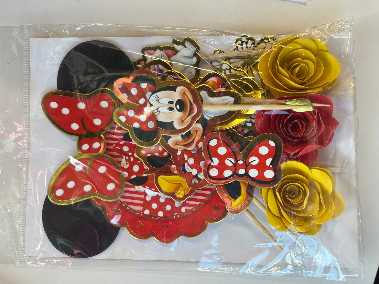 Set para cake Minnie roja