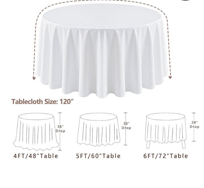 Mantel 120” Blanco