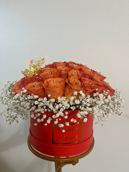 Caja personalizada 25 rosas