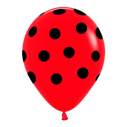 Globos Rojos puntos Negros