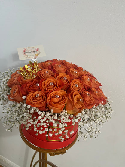 Caja personalizada 25 rosas