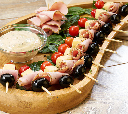 Banderillas de Jamón, Queso y aceituna