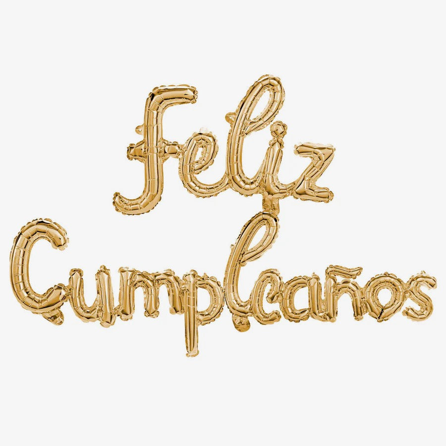 Cartel Feliz Cumpleaño de Globos
