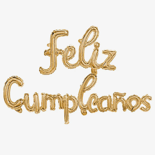 Cartel Feliz Cumpleaño de Globos